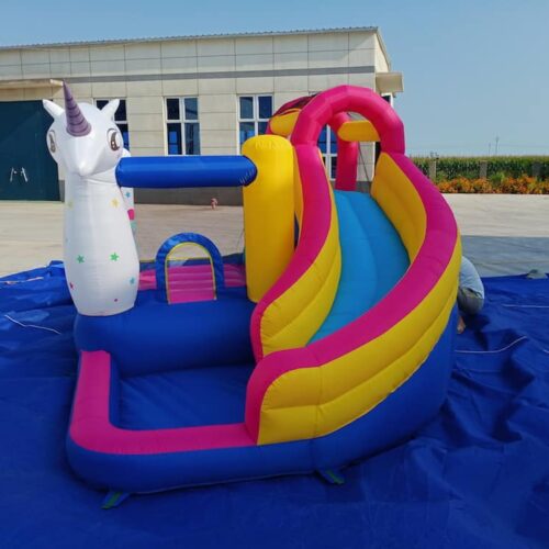 Hüpfburg Einhorn mit Rutsche
