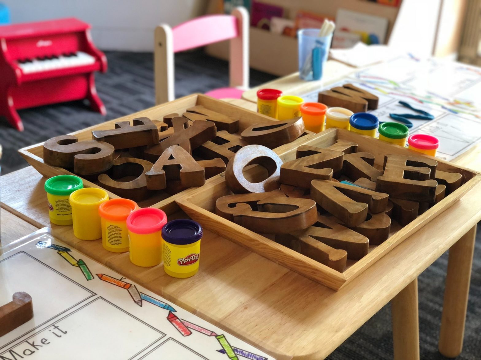 Holz Montessori Spielzeug Matching-Spiel Vorschul-Kleinkind-Aktivitäten