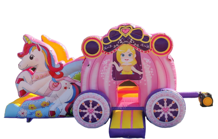 Hüpfburg Prinzessin mit Kutsche mieten